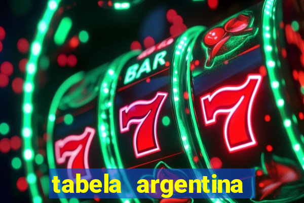 tabela argentina torneo betano