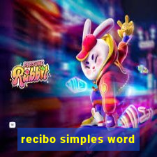 recibo simples word